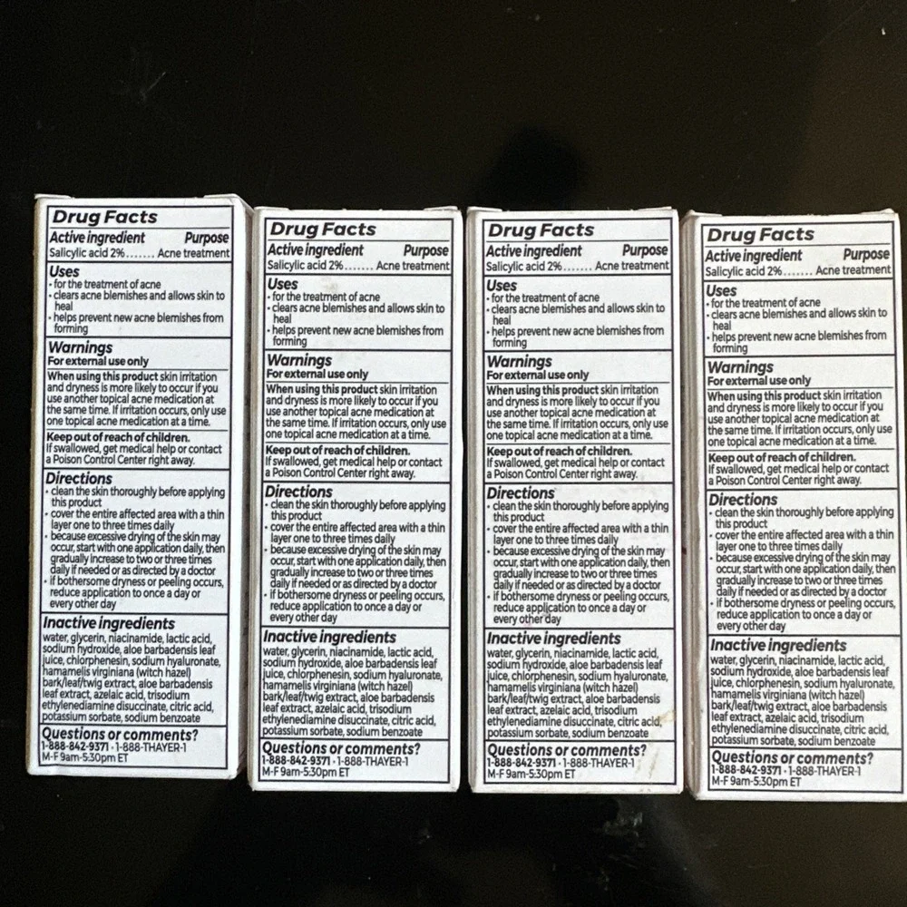 LOT OF 4 THAYERS Double Action Acne Serum Salicylic Acid EXP: 9/25 & 10/25 NEW - Picture 5 of 8